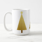 金箔のモダンクリスマスツリー コーヒーマグカップ (左)