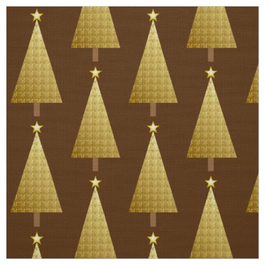 金箔のモダンクリスマスツリー ファブリック (見本)