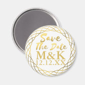 金箔のリースフェイクの磁石を保存結婚する マグネット (正面/裏面)