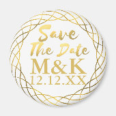 金箔のリースフェイクの磁石を保存結婚する マグネット (正面)