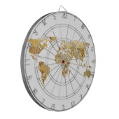 金箔の地図 ダーツボード (正面左)