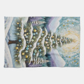 金箔の常緑樹 キッチンタオル (横)