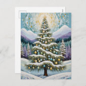 金箔の常緑樹 シーズンポストカード (正面/裏面)