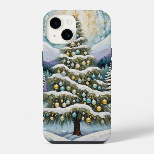 金箔の常緑樹 iPhoneケース (裏面)