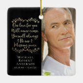 金箔の恋しく思ピース記念写真両面 セラミックオーナメント (裏面)