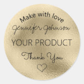 金箔の愛でメイク ラウンドシール (正面)