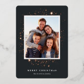 金箔の星 |クリスマスフォト 箔シーズンカード (正面)