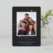 金箔の星 |クリスマスフォト 箔シーズンカード (立ち正面)