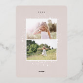 金箔の星 |クリスマスフォト 箔シーズンカード (裏面)