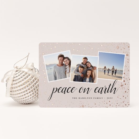 金箔の星 |フォトコラージュ 箔シーズンカード