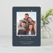 金箔の星 |ホリデーフォトカード シーズンカード (スタンド正面)