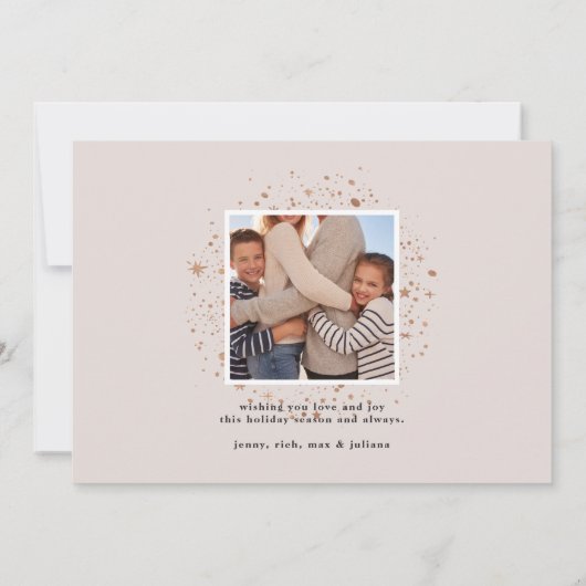 金箔の星 |写真コラージュカード シーズンカード (裏面)