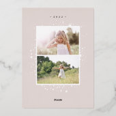 金箔の星 | Photo Foil Holiday Card 箔シーズンカード (裏面)