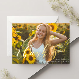 金箔の書道卒業写真ありがとう 箔招待状