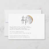 金箔の月結婚の詳細カード 招待状 (正面)