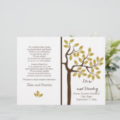 金箔の木の折りモダン畳み式結婚式 (スタンド正面)