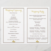 金箔の木の折りモダン畳み式結婚式 (裏面)