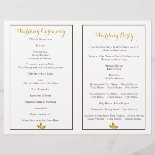 金箔の木の折りモダン畳み式結婚式 (裏面)