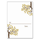 金箔の木モダンの折り結婚曲げ座席表 テーブルナンバー (正面)