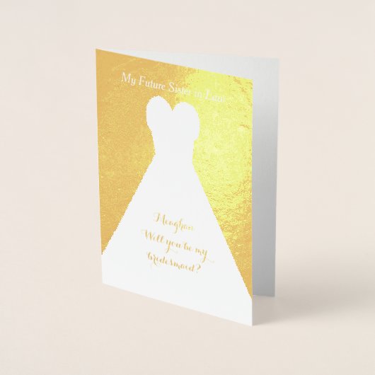 金箔の未来の妹の法律の花嫁の詩 箔カード (正面)