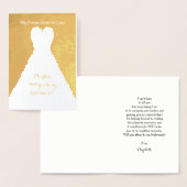 金箔の未来の妹の法律の花嫁の詩 箔カード (ディスプレー)