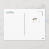 金箔の枝メリークリスマスフォト シーズンポストカード (裏面)