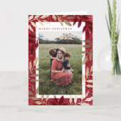 金箔の枝メリークリスマス3写真 シーズンカード (正面)