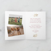 金箔の枝メリークリスマス3写真 シーズンカード (内部)