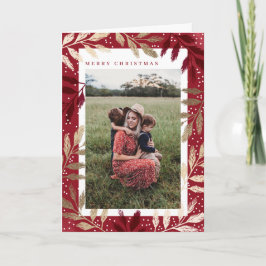 金箔の枝メリークリスマス3写真 シーズンカード