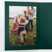 金箔の枝メリークリスマス5写真 三つ折りクリスマスカード (内部最初)