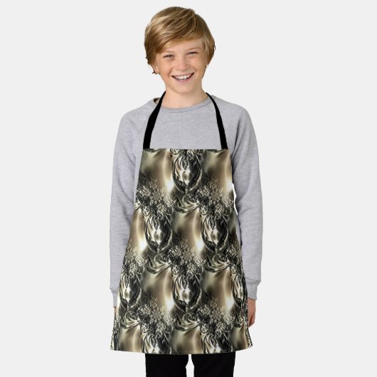 金箔の真珠 エプロン (着用した状態)