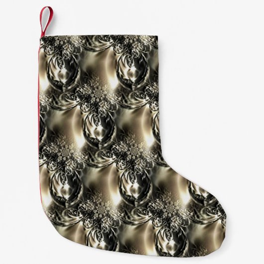 金箔の真珠 スモールクリスマスストッキング (正面)