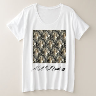 金箔の真珠 プラスサイズTシャツ