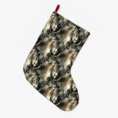 金箔の真珠 ラージクリスマスストッキング (正面 (吊り時))