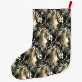 金箔の真珠 ラージクリスマスストッキング (裏面)