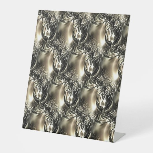 金箔の真珠 台座サイン (正面)