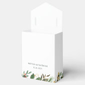 金箔の緑が白 |クリスマス結婚の フェイバーボックス (オープン)