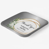 金箔の緑:カスタムのボタニカルステッカー ペーパープレート (傾斜あり)