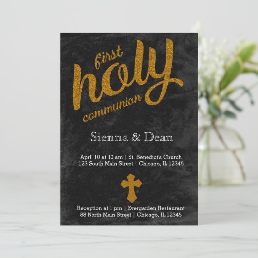 金箔の聖餐式 招待状 (スタンド正面)