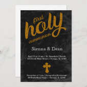 金箔の聖餐式 招待状 (正面/裏面)