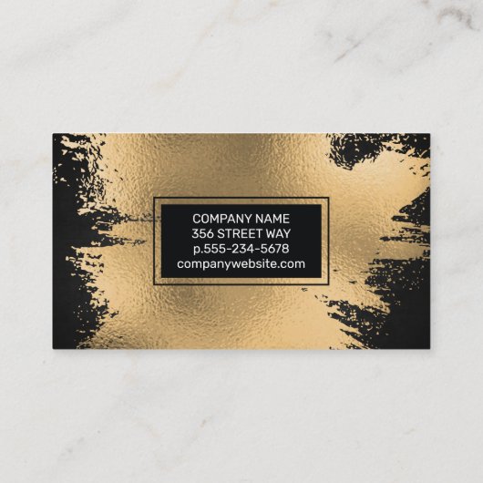 金箔の背芸術的景 名刺 (裏面)