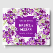 金箔の花の紫の結婚宝庫の写真 ゲストブック (正面)