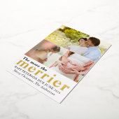 金箔は妊娠写真メリーを多く 箔招待状 (回転した状態)