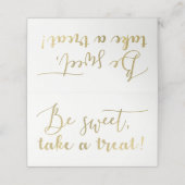 金箔は甘いトリートスクリプトテーブルを取る プレイスカード (外部開封)