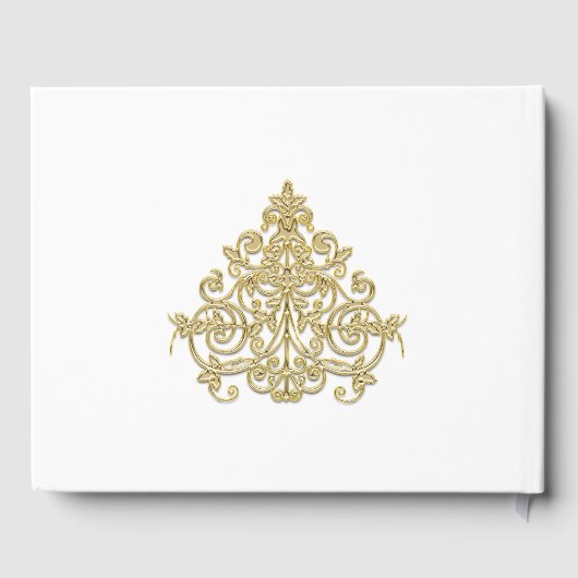 金箔を施した優雅さ ゲストブック (裏面)