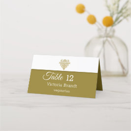 金箔を施した優雅さ プレイスカード