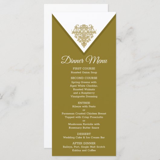 金箔を施した優雅さ メニュー (正面/裏面)
