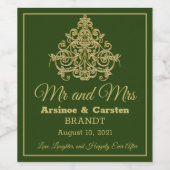 金箔を施した優雅さ ワインラベル (シングルラベル)