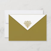 金箔を施した優雅さ 出欠カード (裏面)