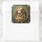 金箔を施した大理石の上にアブソリューションでエレガンス スクエアシール (バッグ)